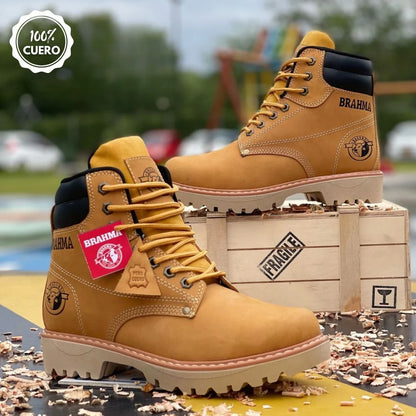 Botas Brahma de Cuero Premium - Resistencia y Confort para Hombres que No Se Detienen