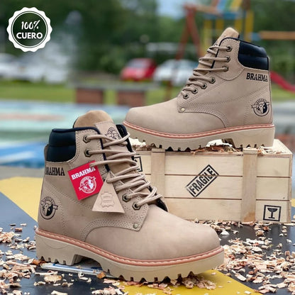 Botas Brahma de Cuero Premium - Resistencia y Confort para Hombres que No Se Detienen