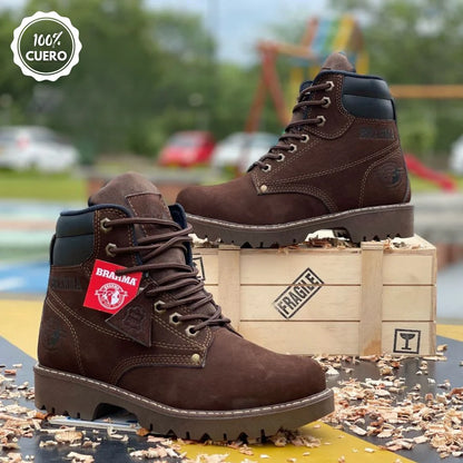Botas Brahma de Cuero Premium - Resistencia y Confort para Hombres que No Se Detienen
