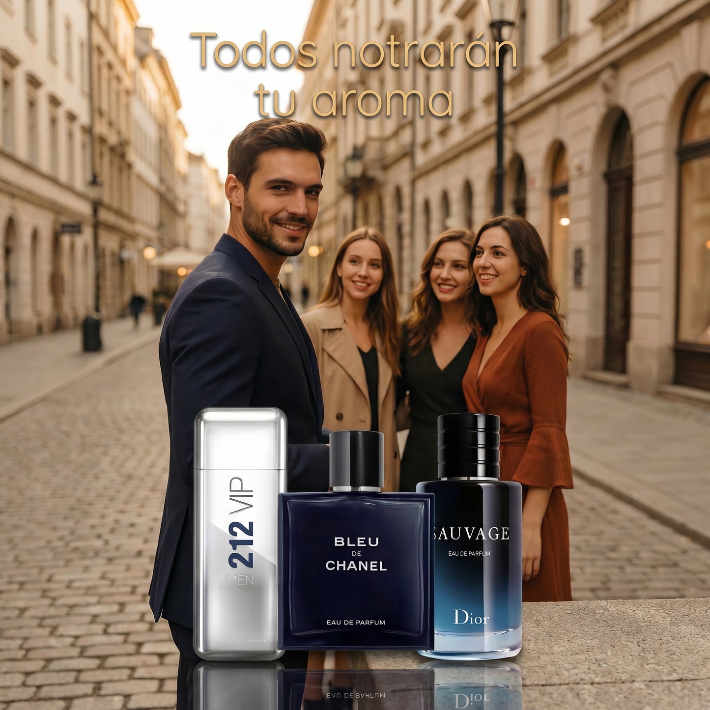 COMPRE 1 Y LLÉVESE 3 PERFUMES IMPORTADOS – 3x100ml (212 VIP Men, Bleu de Chanel, Dior Sauvage)
